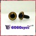 1 Pair Brown and Gold Hand Painted Safety Eyes Plastic eyes